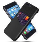 KSQ Cloth + PU Leather PC Phone Case with Card Slot for iPhone 8/7 Plus 5.5 inch – Black