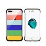 NXE Rainbow Series Pattern Printing Glass + TPU Hybrid Phone Case for iPhone 7 Plus / 8 Plus 5.5 inch – Style A