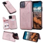 Anti-fall Imprinted Cat Tree Leather Coated TPU Shell for iPhone (2019) 5.8-inch – Rose Gold