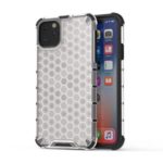 Honeycomb Pattern Shock-proof TPU + PC Hybrid Case for iPhone (2019) 6.5-inch – White
