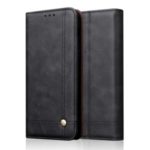 Retro Crazy Horse Texture Leather Stand Phone Case Covering for iPhone (2019) 5.8-inch – Black