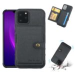 SHOUHUSHEN  Brushed Card Slots PU Leather Coated PC Phone Case for Apple iPhone (2019) 5.8-inch – Black
