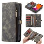 CASEME for iPhone (2019) 6.5-inch 008 Series Detachable 2-in-1 Split Leather Wallet Phone Case – Grey