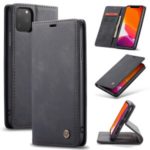 CASEME 013 Series Auto-absorbed Flip Leather Wallet Case for iPhone (2019) 6.5-inch – Black
