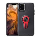 Finger Ring Kickstand TPU + PC Phone Cover (Built-in Magnetic Metal Sheet) for iPhone (2019) 6.5-inch – Red
