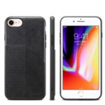 PU Leather Coated TPU Case with Card Slot for iPhone 7 / 8 – Black