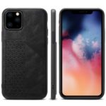 PU Leather Coated Soft TPU Phone Cover with Card Slot for iPhone (2019) 6.5-inch – Black