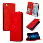 Auto-absorbed Business Style PU Leather Stand Phone Case with Card Slots for iPhone 6s Plus / 6 Plus – Red
