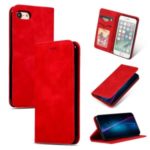 Auto-absorbed Business Style PU Leather Stand Phone Case with Card Slots for iPhone 7 / 8 – Red