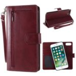 Detachable 2-in-1 PU Leather Stand Mobile Phone Casing Wallet Cover for iPhone 8 Plus/7 Plus 5.5 inch – Red