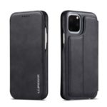 LC.IMEEKE Retro Style Leather Phone Shell with Card Holder for iPhone (2019) 5.8-inch –  Black