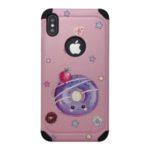 Shock-proof Embossment Pattern TPU + PC Phone Cover for Apple iPhone XS Max 6.5 inch – Doughnut