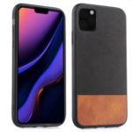 For iPhone 11 Pro 5.8 inch Bi-color Splicing PU Leather Coated PC + TPU Protective Shell – Black