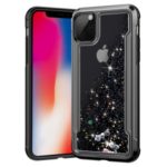 Liquid Glitter Powder Quicksand Plated PC + TPU Hybrid Cover for iPhone 11 Pro 5.8 inch (2019) – Black