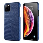 For iPhone 11 Pro 5.8 inch Lizard Texture Genuine Leather + PC Phone Case – Blue