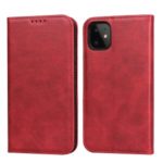 Auto-absorbed Leather Stand Phone Cover Wallet Case for iPhone 11 6.1-inch – Red