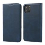 Auto-absorbed Leather Stand Phone Cover Wallet Case for iPhone 11 Pro Max 6.5 inch – Blue