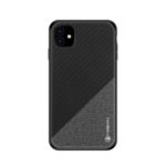 PINWUYO Honorable Series PU Leather Coated PC + TPU Hybrid Protective Phone Shell for iPhone 11 6.1 inch – Black