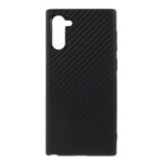 For Samsung Galaxy Note 10 Carbon Fiber TPU Mobile Phone Case Black