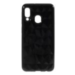 3D Diamond Grain Soft TPU Protective Phone Case for Samsung Galaxy A20e – Black