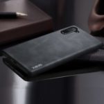 X-LEVEL Vintage Style Leather Coated PC Cell Phone Case Shell for Samsung Galaxy Note 10 – Black