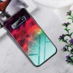 Gradient Color Tempered Glass + PC + TPU Hybrid Case for Samsung Galaxy S10 Plus – Colorful Nebula