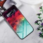 Gradient Color Tempered Glass + PC + TPU Hybrid Case for Samsung Galaxy S10 – Colorful Nebula