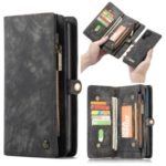 CASEME 008 Series 2-in-1 Multi-slot Wallet Vintage Split Leather Protective Case for Samsung Galaxy Note 10 Pro – Black