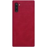 NILLKIN Qin Series Leather Card Holder Phone Shell for Samsung Galaxy Note 10 – Red