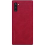 NILLKIN Qin Series Leather Card Holder Phone Shell for Samsung Galaxy Note 10 – Red