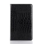 Crocodile Skin Wallet Stand Leather Tablet Shell for Huawei MediaPad M6 8.4-inch – Black
