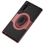 PC + TPU Combo Phone Shell with Ring Holder Stand for Samsung Galaxy Note 10 – Red