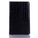 Crocodile Surface Leather Wallet Stand Tablet Case Covering for Samsung Galaxy Tab A 8.0 Wi-Fi (2019) T290/ LTE T295 – Black