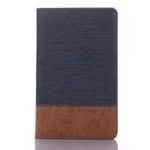 Cross Texture Bi-color PU Leather Wallet Stand Protective Smart Tablet Case for Samsung Galaxy Tab A 8.0 Wi-Fi (2019) T290/LTE T295 – Black