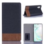 Cross Texture PU Leather Wallet Stand Cover Protective Phone Case for Samsung Galaxy Note 10 Plus – Black