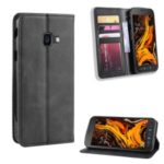 Auto-absorbed Vintage Style PU Leather Wallet Phone Shell for Samsung Galaxy Xcover 4 / Xcover 4s / G398F – Black