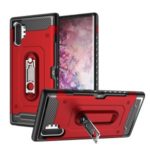 Armor Rugged PC + TPU Hybrid Back Case with Kickstand for Samsung Galaxy Note 10 Plus – Red
