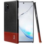 IMAK Ruiyi Series PU Leather Coated PC Phone Shell + Explosion-proof Screen Protector for Samsung Galaxy Note 10 Plus – Black/Brown