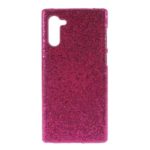 PU Leather Coated Hard PC Back Protection Cover for Samsung Galaxy Note 10 – Rose Glittery Sequins