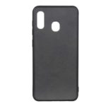 Matte Texture PU Leather Skin Plastic +TPU Hybrid Phone Cover for Samsung Galaxy A20/A30 – Black