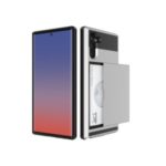 Card Holder PC + TPU Phone Shell Case for Samsung Galaxy Note 10 – Silver
