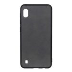 Matte Frosted Texture PU Leather Skin Plastic +TPU Hybrid Phone Cover for Samsung Galaxy A10/M10 – Black