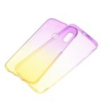 Gradient Color Touchable Front + Back 2-Piece TPU Flexible Shell for Samsung Galaxy A20e – Purple/Yellow