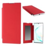 For Samsung Galaxy Note 10 / Note 10 5G Leather with Mirror Cell Covering  – Red