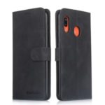 Leather Wallet Stand Phone Casing Cover for Samsung Galaxy A30 / A20 – Black