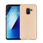 Carbon Fiber TPU Case for Samsung Galaxy A8 Plus (2018) – Gold