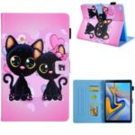 Pattern Printing Card Slot Flip Leather Cover for Samsung Galaxy Tab A 8.0 Wi-Fi (2019) SM-T290 – Couple Cat
