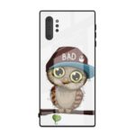 Gradient Patterned Glass Back + Soft TPU Edge Hybrid Phone Case for Samsung Galaxy Note 10 Plus – Owl