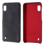 X-LEVEL Vintage Series PU Leather Coated PC Phone Case for Samsung Galaxy A10 – Black