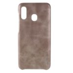 X-LEVEL Vintage Series PU Leather Coated PC Phone Shell Cover for Samsung Galaxy A30/A20 – Brown